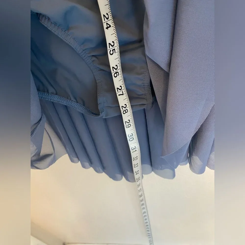 Weissman solo dance costume slate blue long sleeve Thinking About 16385 LA adult